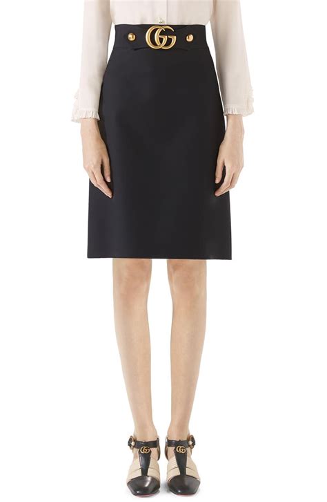 gucci a-line double g crepe skirt|Skirts .